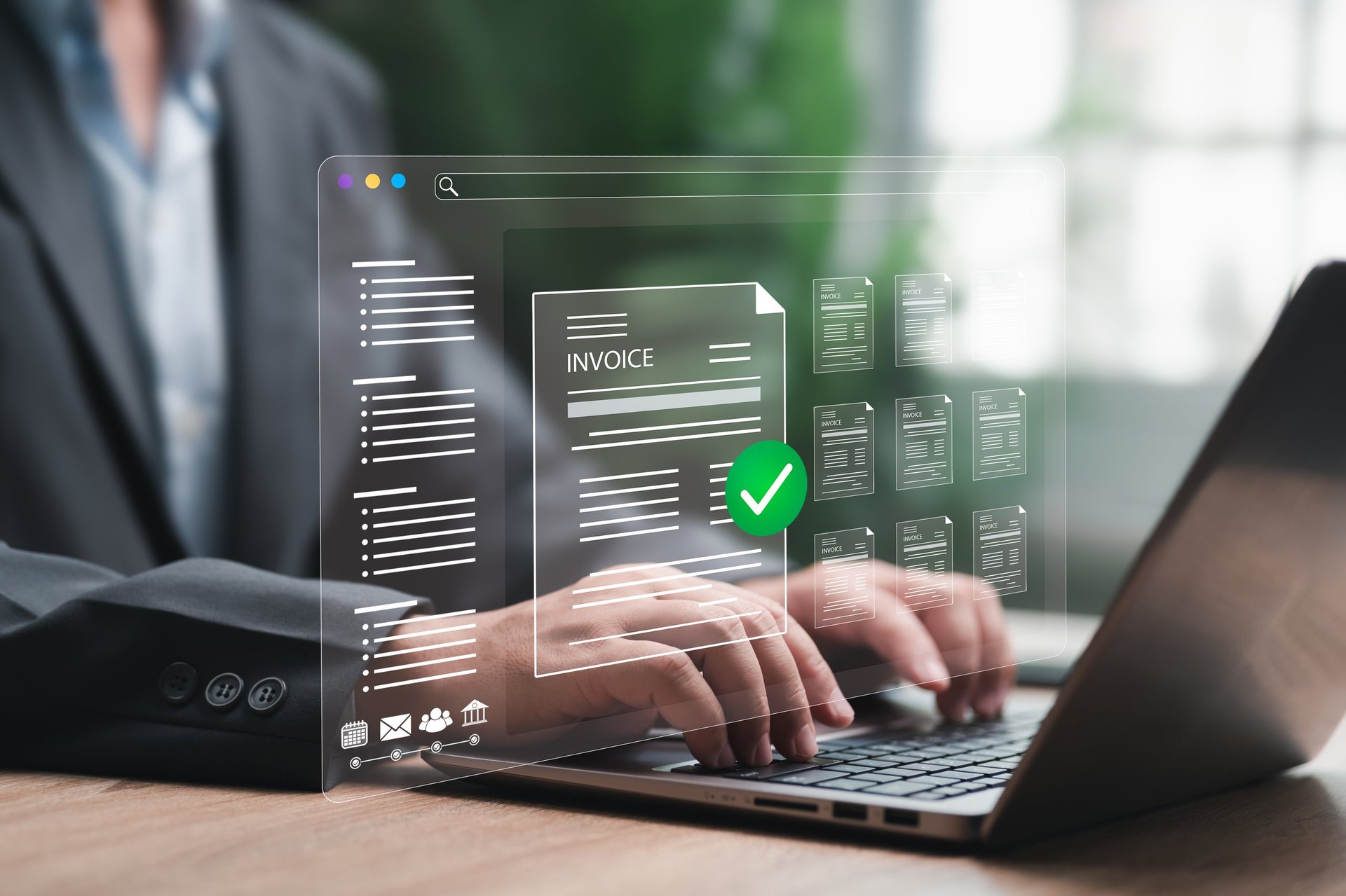 Professional accounting workspace