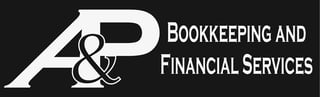 A& Bookkeeping and Financial Services logo with white text and ampersand symbol on dark background